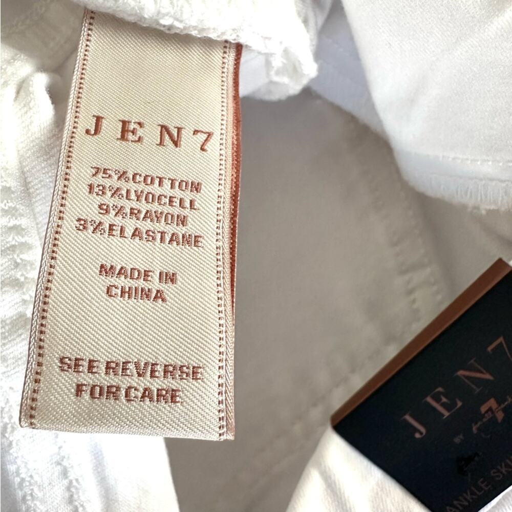 Jen7 by 7 for all mankind eyelet hem ankle skinny jeans Size 14 - Picture 9 of 13